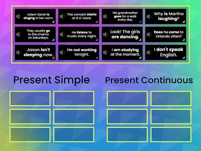  Present Continuous and Present Simple 