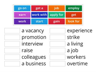 Job: collocations