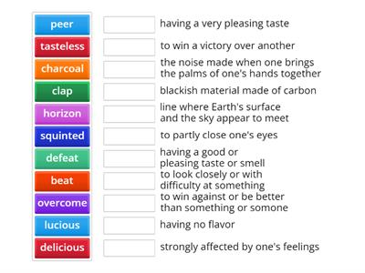 Thunder Cake Vocabulary