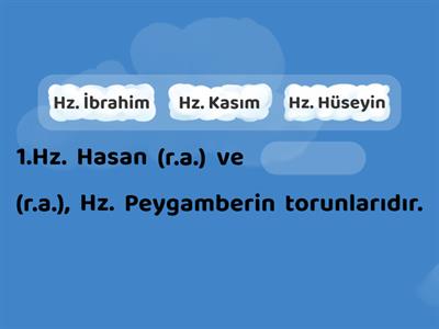 5.4.6. Hz. Hasan (r.a.) ve Hz. Hüseyin (r.a.)