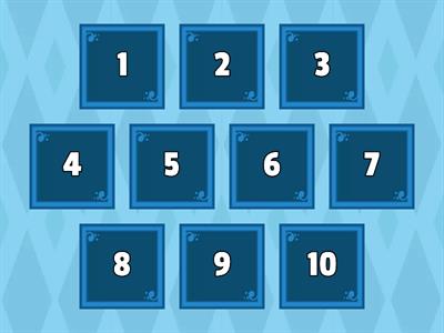 Cajas de números del 1 al 15