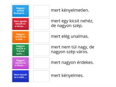 (113) Magyar nyelv:  Nagyon tetszik ez a ház, mert ...