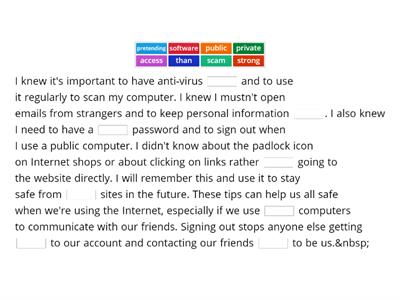 Internet Safety Tips (RO2; M4 CLIL)