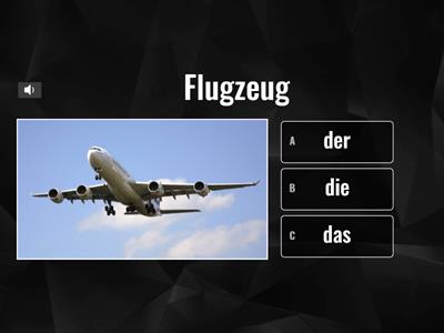 Verkehrsmittel: der/die/das-Quiz