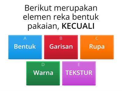 KUIZ ELEMEN DAN PRINSIP ASAS SENI REKA