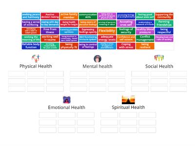 Dimensions of health game