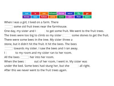 12f Bees in the trees (from Racing to English)