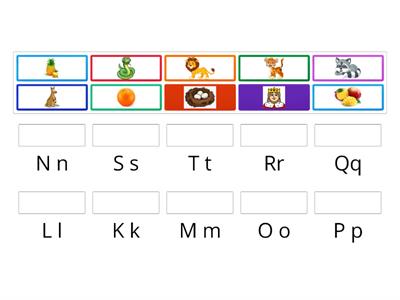 Alphabet from K to T