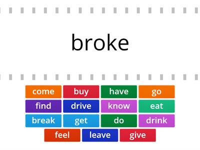 Irregular verbs 1st part (Simple past)