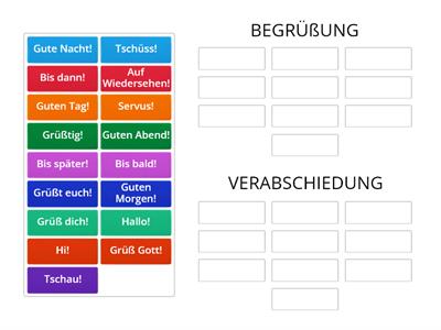  Begrüßung und Verabschiedung