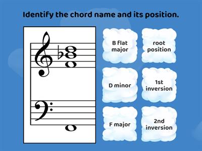 Inversions of chords 14: B flat, Dm, F chords
