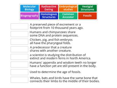 Evidence for Evolution