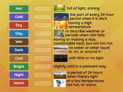 ANTONYMS: What's the weather like?