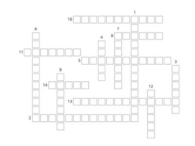 Crossword - Nutrition and Transport in Flowering Plants