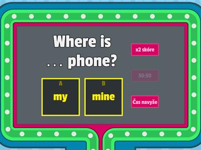 Possessive pronouns - open the box