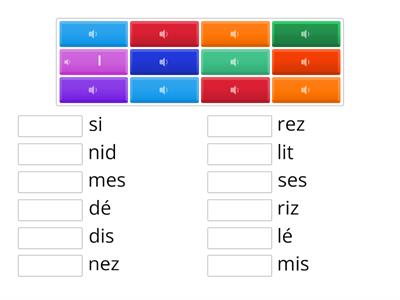 Les sons : discrimination I/É