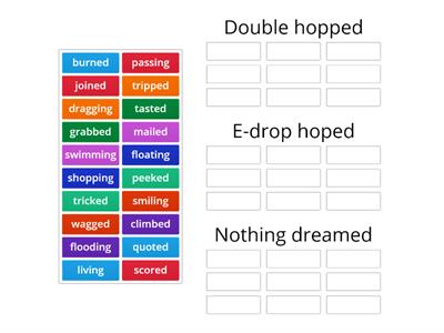 Inflected Endings: Double, Drop, or Nothing