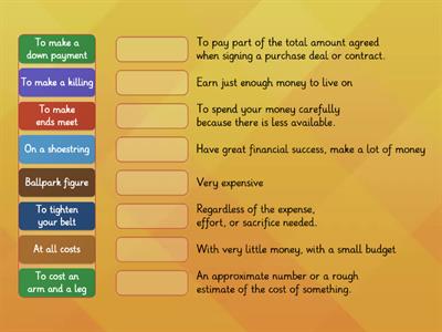 Money idioms quiz 1