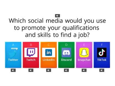 Which social media would you use to ...