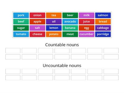 Countable/uncountable nouns