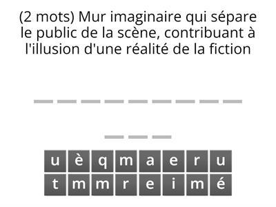 [LEXIQUE] La scène théâtrale-EVAL