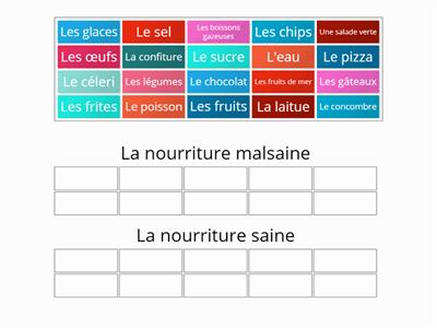 MFL_10_Unit 4_Lesson4 _Group sort_Healthy Unhealthy foods