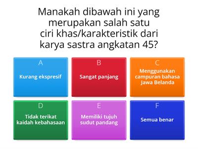 KARYA SASTRA ANGKATAN 45