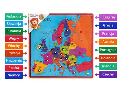 Państwa Unii Europejskiej - mapa