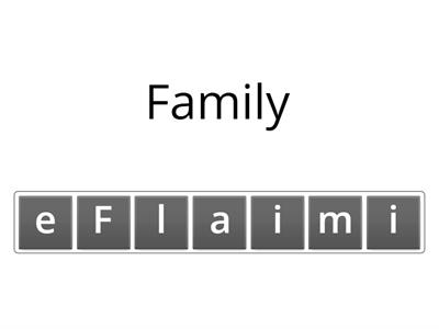 Familie - Anagram
