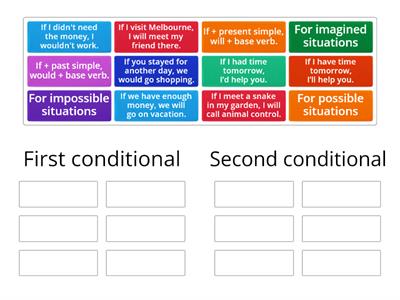 Group Sort First and Second Conditionals