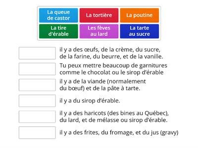 les plats québecois / franco-ontarien