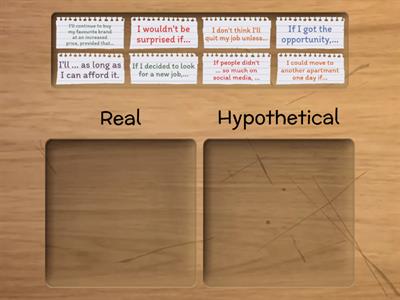 Real and Hypothetical Conditionals