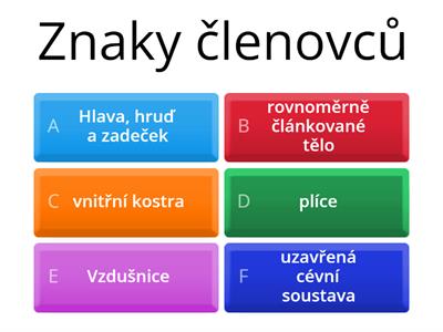 Členovci - opakování