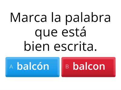 La tilde en palabras agudas