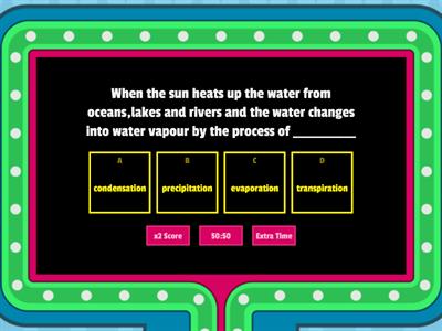 Water cycle questions