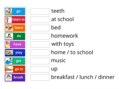 Everyday activities. Vocabulary (Family and friends 2, Unit 8)