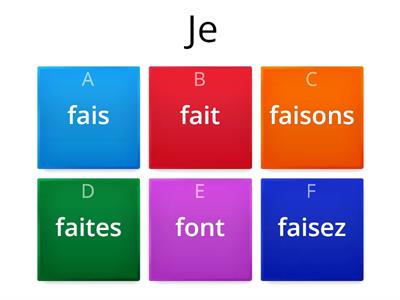 Verbe faire conjugaison présent