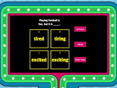 Adjectives (ed vs ing)