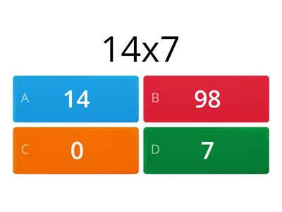 14 x times tables quiz