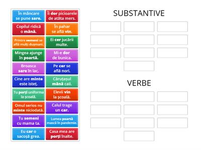 OMONIME - substantive și verbe