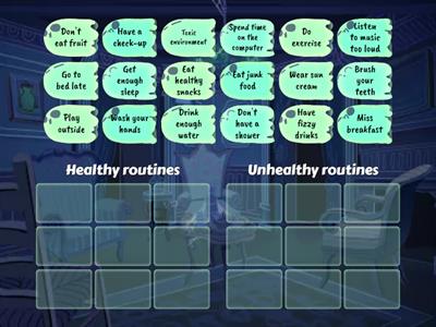 Healthy and unhealthy routines