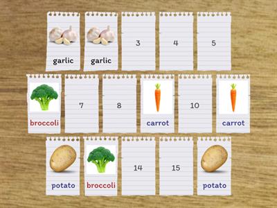 Matching pairs - vegetables