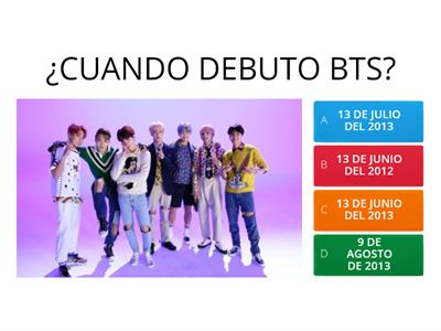 CUANTO SABES DE BTS