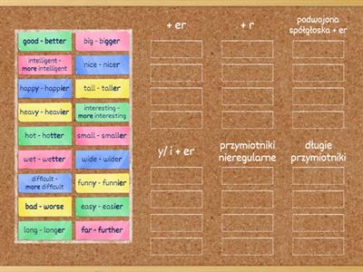 comparing ADJECTIVES - discover the rule