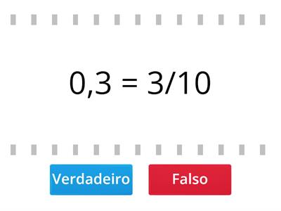 Número decimal/fração decimal