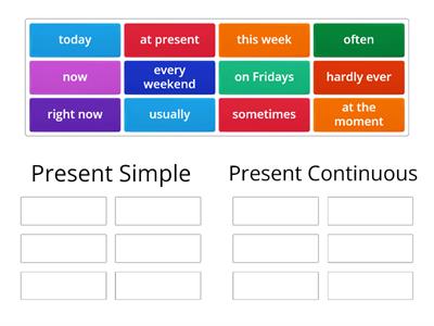 Present Simple/ Present Continuous