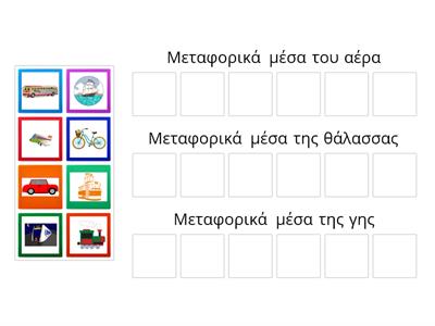 Μεταφορικά μέσα στον αέρα, τη γη και τη θάλασσα