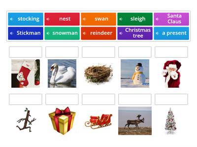 Stickman: Christmas vocabulary - match up