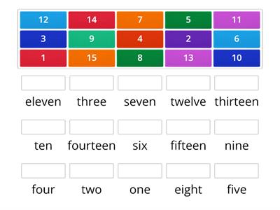 Match the number to its word form