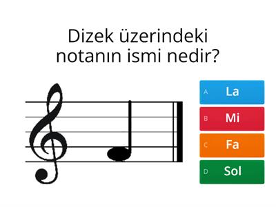 Hangi Nota? Test (Müzik Dersi)